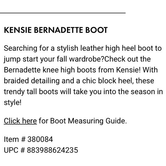 Kensie Brown Suede Bernadette Block Heel Side Zip Knee High Boots 8 - Picture 10 of 10